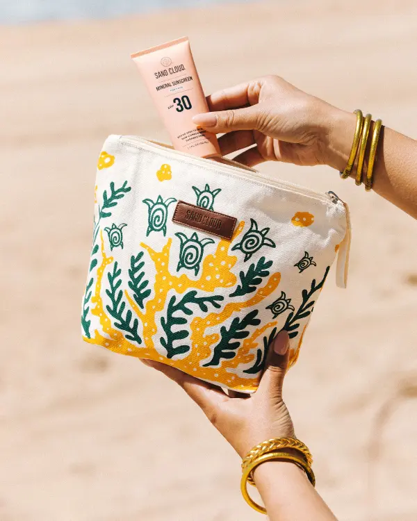 Alternative view of Swimming Turtles Zipper Pouch | Sand Cloud
