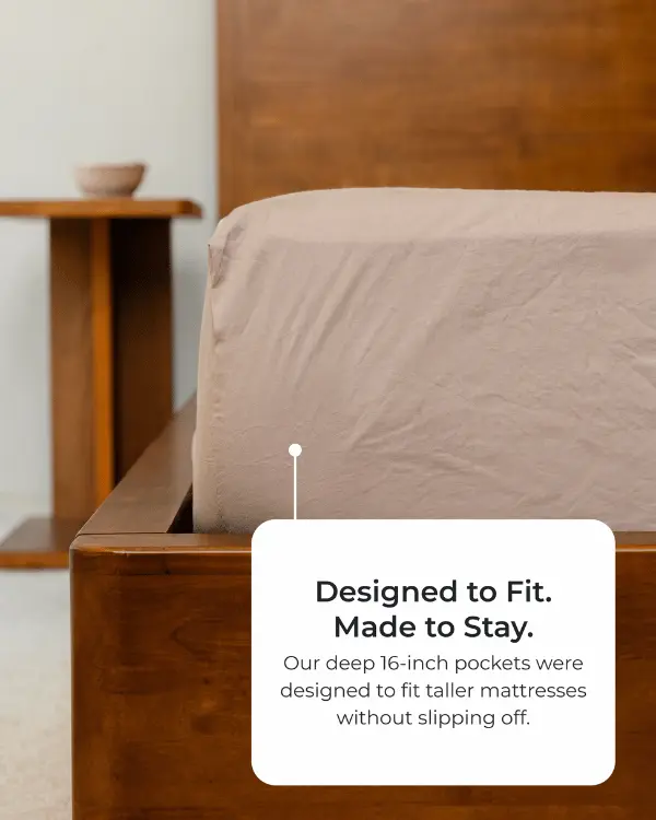 Signature Percale Solid Fitted Sheet Grey | Sand Cloud - Image 6