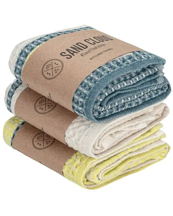 Verbena Waffle Kitchen Towel Bundle - Assorted 3 Pack | Sand Cloud - Image 3