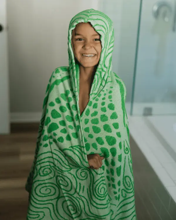 Swirl Turtle Hooded Kids Bath Towel | Sand Cloud