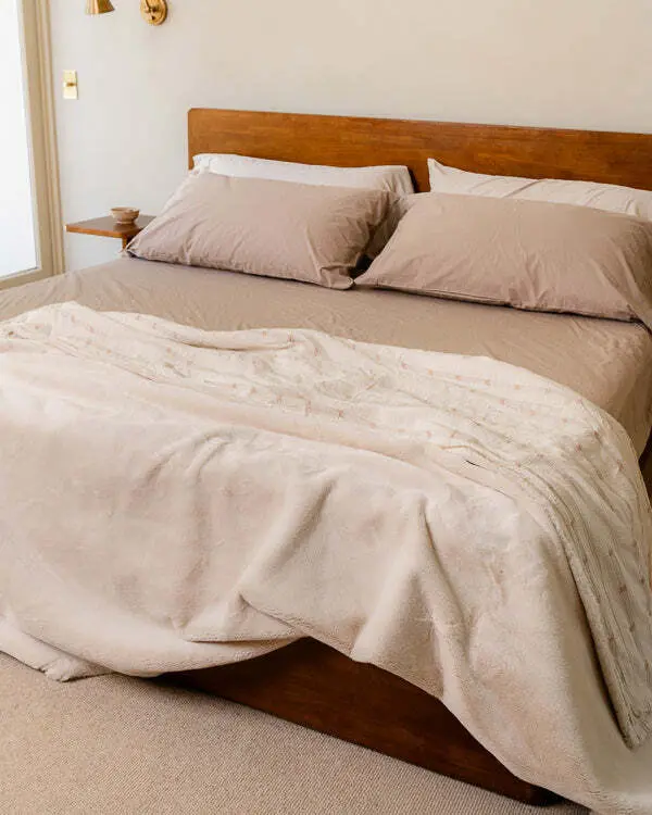 Cozy Texture Plush Blanket - Beige | Sand Cloud - Image 3