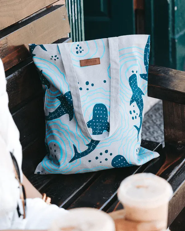 Shark Ripples Everyday Tote | Sand Cloud - Image 4