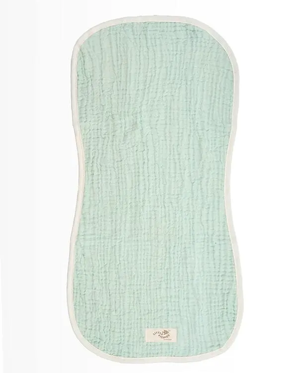 Little Fishies Gauze Burping Cloth Bundle - 3 Pack - Seafoam / Peach Fuzz / Natural | Sand Cloud - Image 3