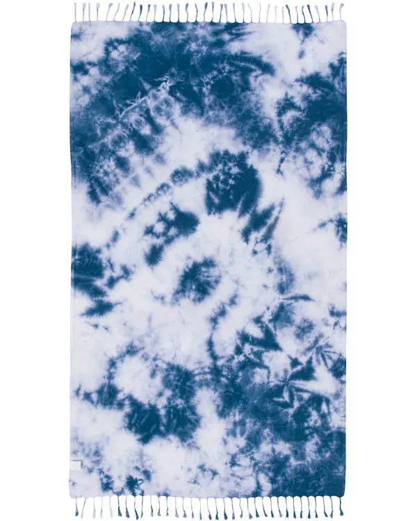 Alternative view of Black Acid Wash Beach Towel- Sand Cloud | Sand Cloud