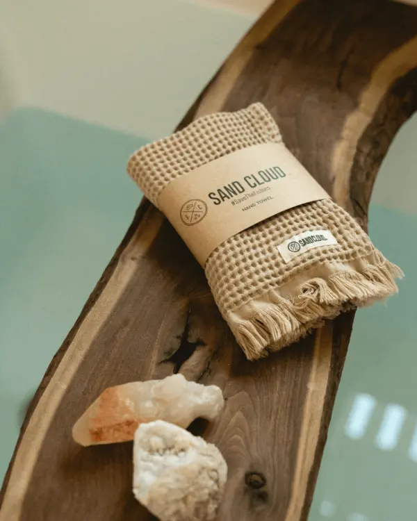 Micro Waffle Hand Bath Bundle - 2 Pack - Sand | Sand Cloud - Image 5