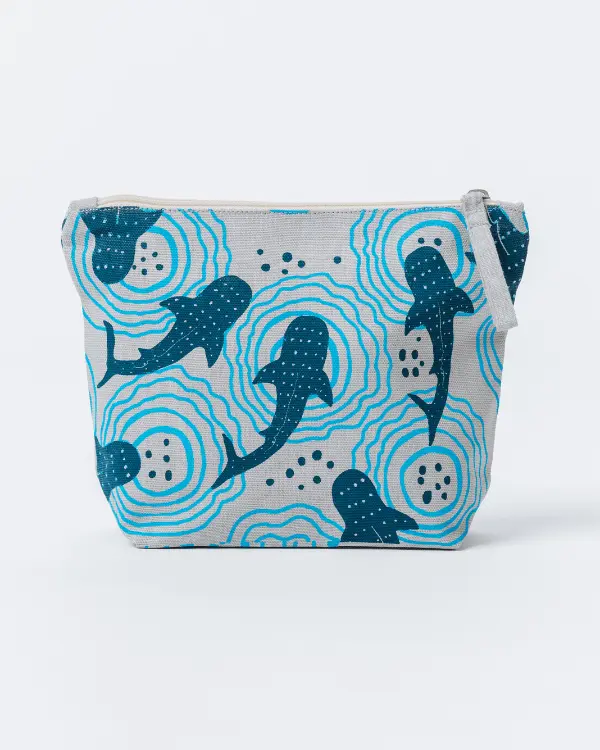 Shark Ripples Zipper Pouch | Sand Cloud - Image 2