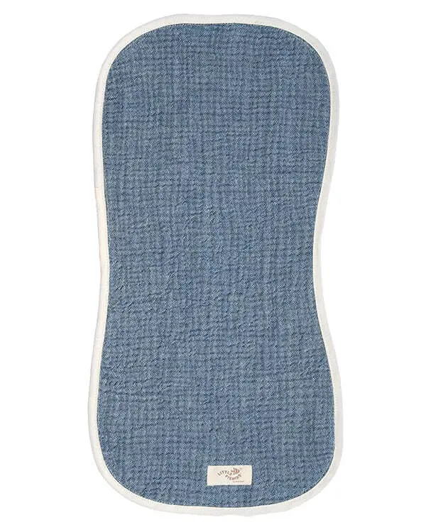 Little Fishies Gauze Burping Cloth Bundle - 3 Pack - Sage / Grey / Navy | Sand Cloud - Image 3