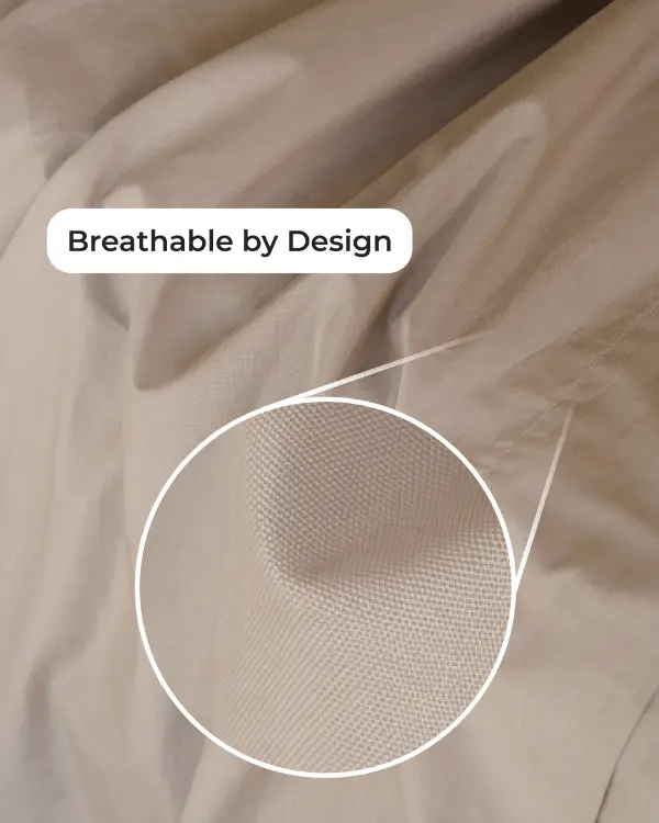 Signature Percale Solid Fitted Sheet Grey | Sand Cloud - Image 5