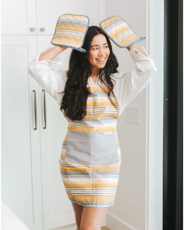 Saffron Stripe Apron | Sand Cloud - Image 3