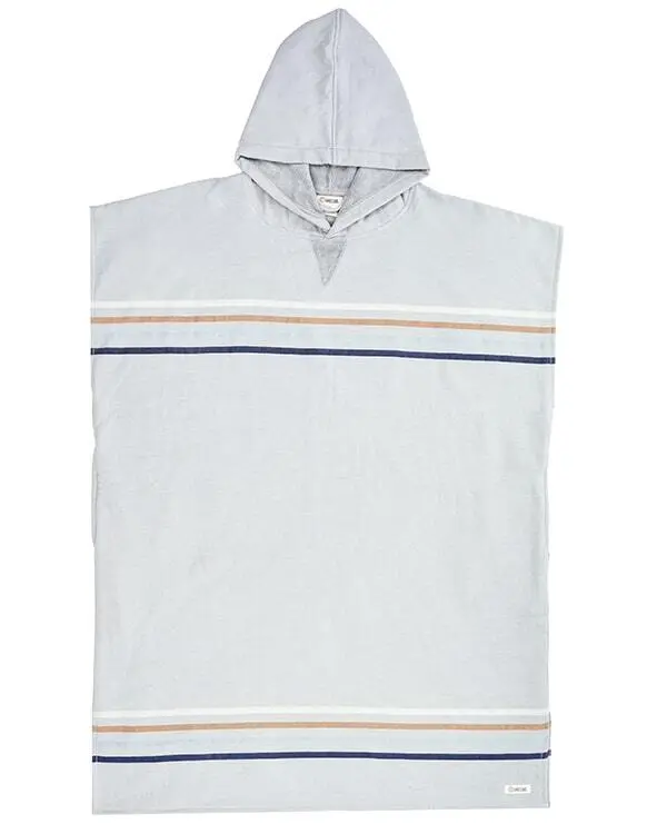 Border Classic Stripe Poncho - Grey | Sand Cloud