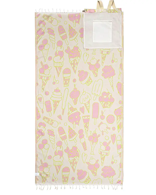 Ice Cream Towel Bag - Natural | Sand Cloud