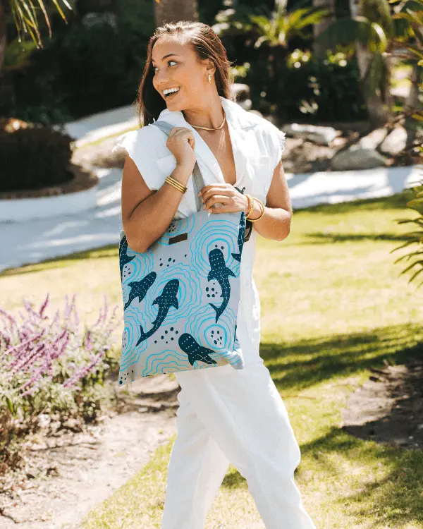 Shark Ripples Everyday Tote | Sand Cloud - Image 6