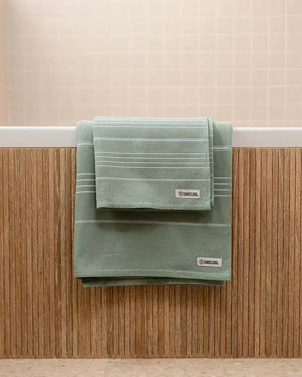 Alternative view of Classic Fringeless XL Bath Bundle - Sage | Sand Cloud