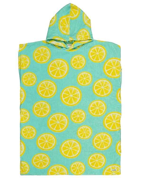 Alternative view of Lemons Hooded Poncho | Sand Cloud
