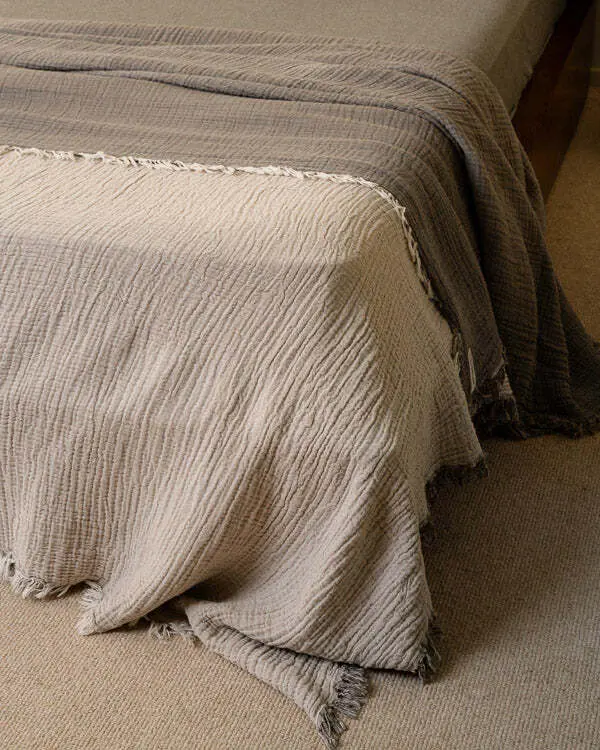Senna Melange PARTY BLANKET Beige- Queen | Sand Cloud - Image 6