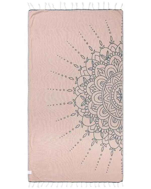 Alternative view of Flower Mandala Ocean Teal | Sand Cloud