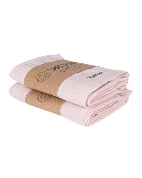 Classic Fringeless Hand Bath Bundle 2 Pack - Calcite Pink | Sand Cloud - Image 3