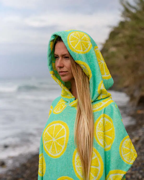 Lemons Hooded Poncho | Sand Cloud - Image 6
