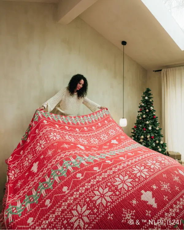 Alternative view of Elf Fair Isle - PARTY BLANKET | Sand Cloud