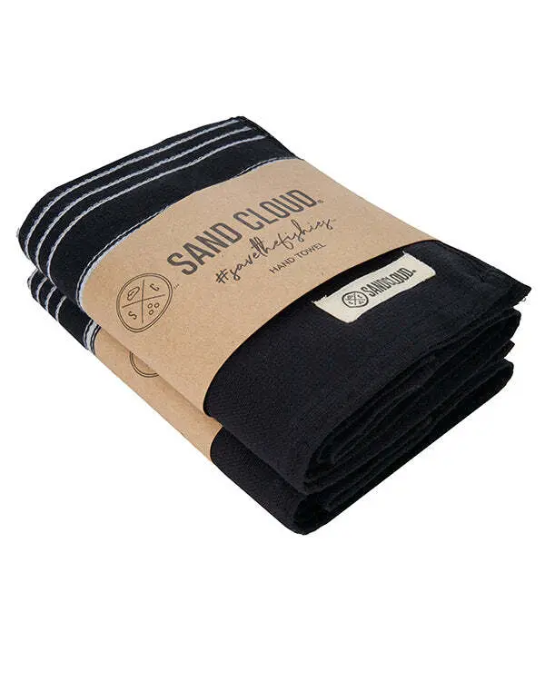 Classic Fringeless Hand Bath Bundle - 2 Pack Black | Sand Cloud - Image 3