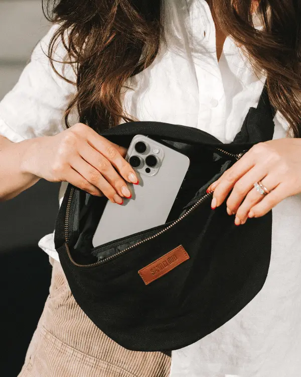 Solid Bum Bag - Black | Sand Cloud - Image 4