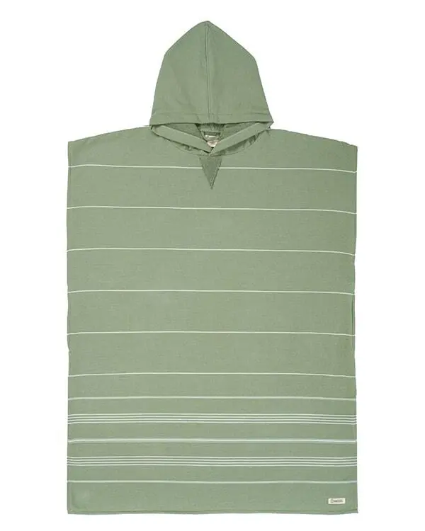 Classic Stripe Hooded Poncho - Hedge Green | Sand Cloud
