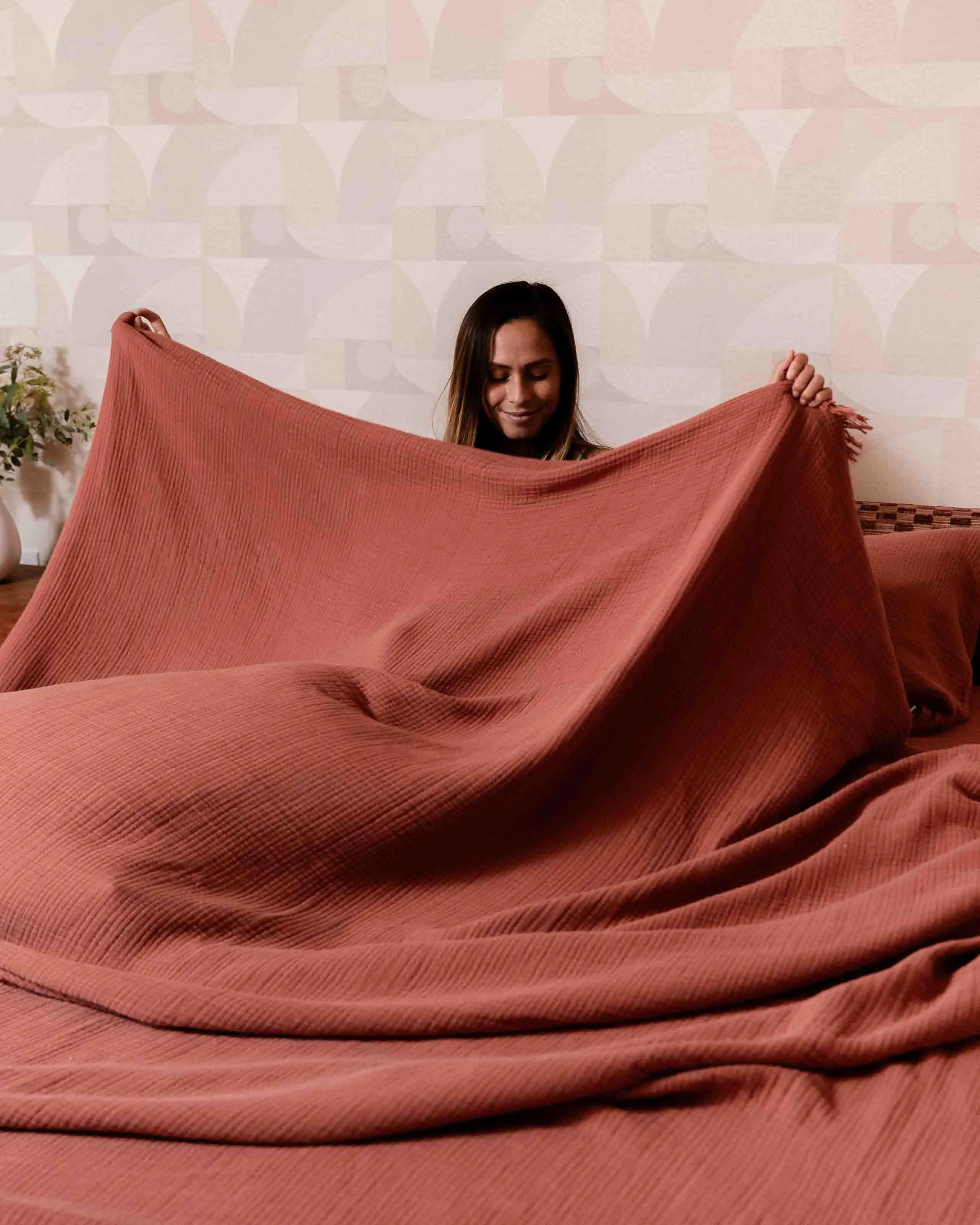 Lara Terracotta - PARTY BLANKET - Queen | Sand Cloud
