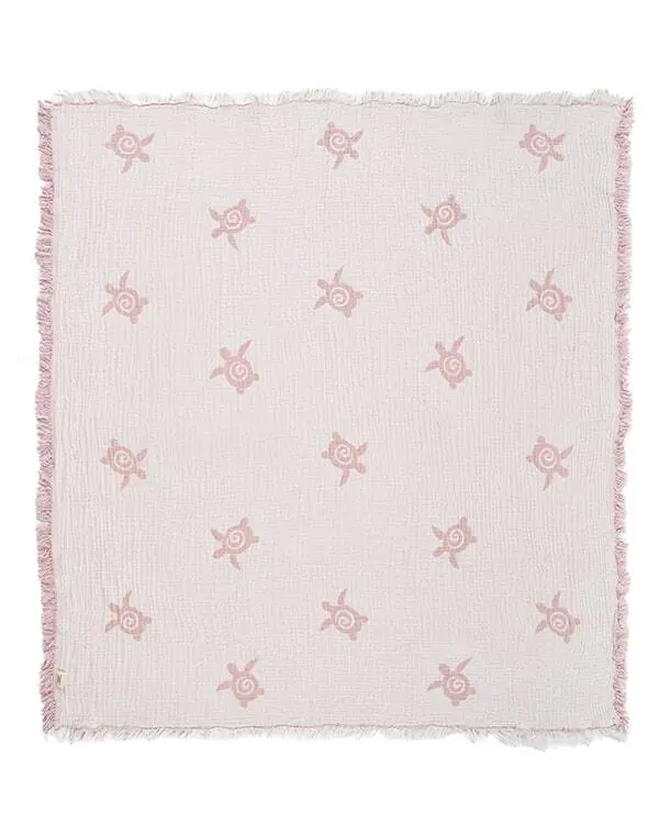 Baby Turtle Gauze Receiving Blanket Single with Pouch | Sand Cloud - Image 3