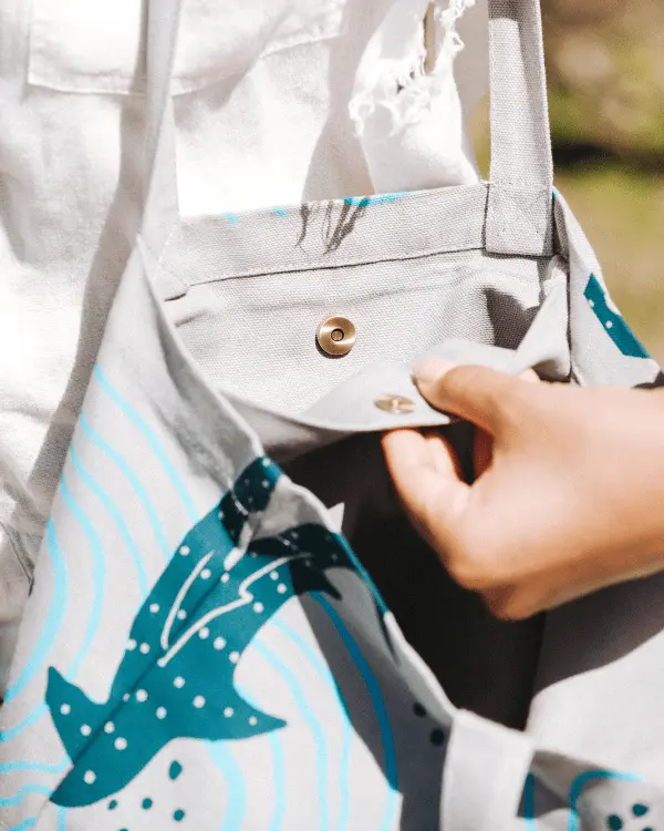 Shark Ripples Everyday Tote | Sand Cloud - Image 5