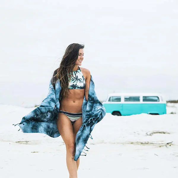 Black Acid Wash Beach Towel- Sand Cloud | Sand Cloud - Image 6
