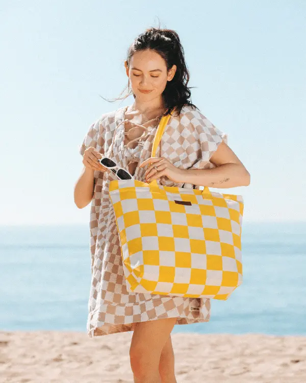Checker Beach Tote | Sand Cloud - Image 3