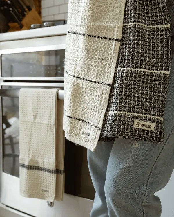 Alternative view of Cicely Waffle Kitchen Towel Bundle - Assorted 3 Pack | Sand Cloud