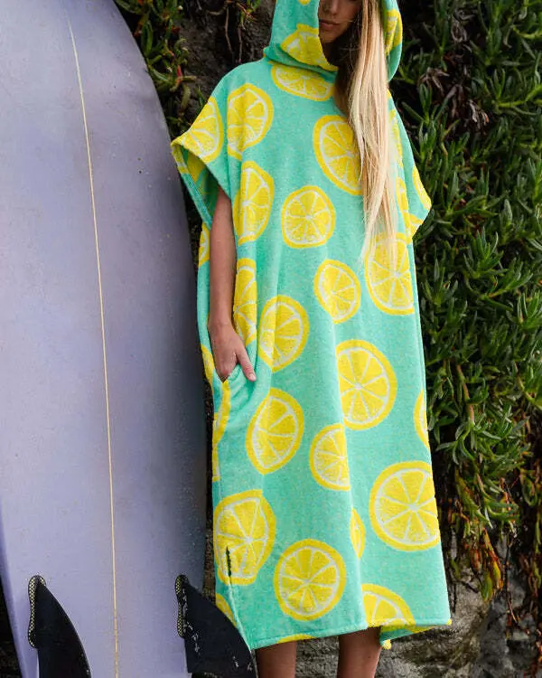 Lemons Hooded Poncho | Sand Cloud