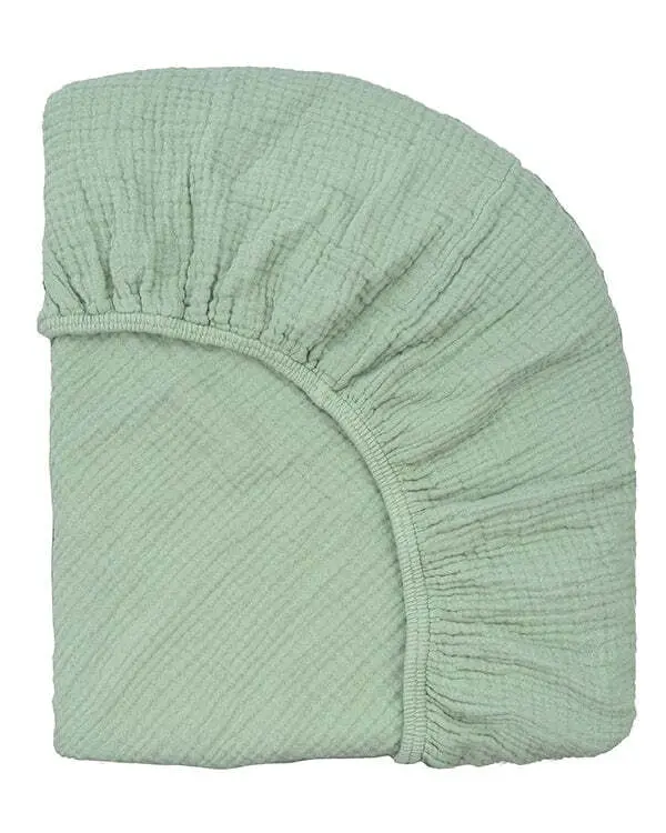 Alternative view of Sonoran Fitted Sheet - Sage | Sand Cloud