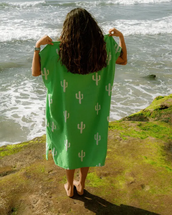 Alternative view of Cactus Hooded Poncho | Sand Cloud
