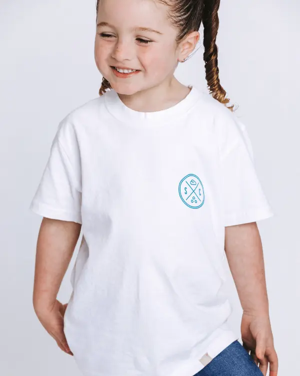 Alternative view of SC Whale Tail Kids Tee - White | Sand Cloud